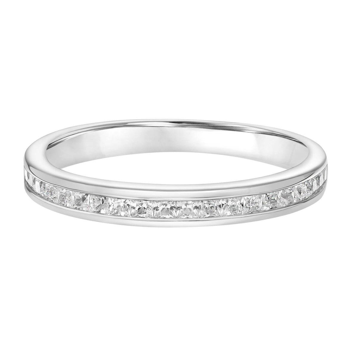Channel Set Princess Diamond Wedding Band to Match 31-11110