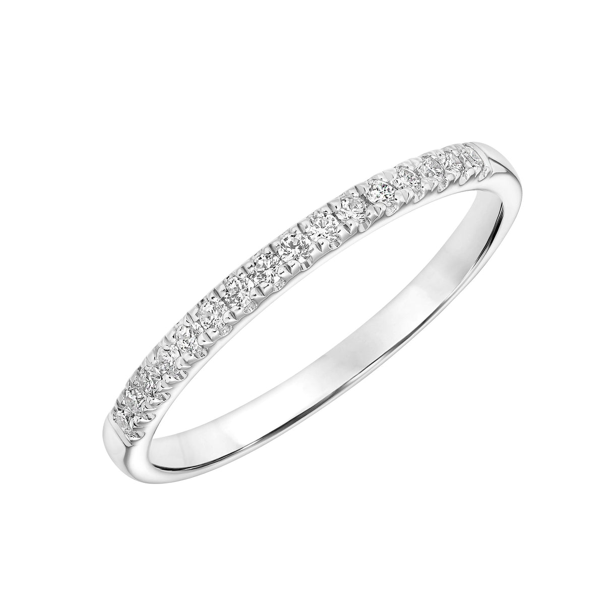 Classic Wedding Band with Round Diamonds