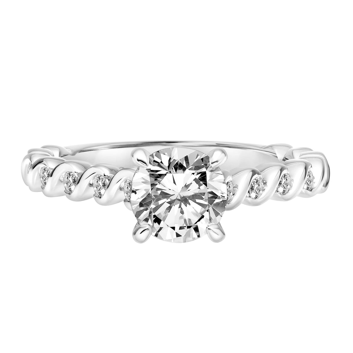 Contemporary Twist Engagement Ring