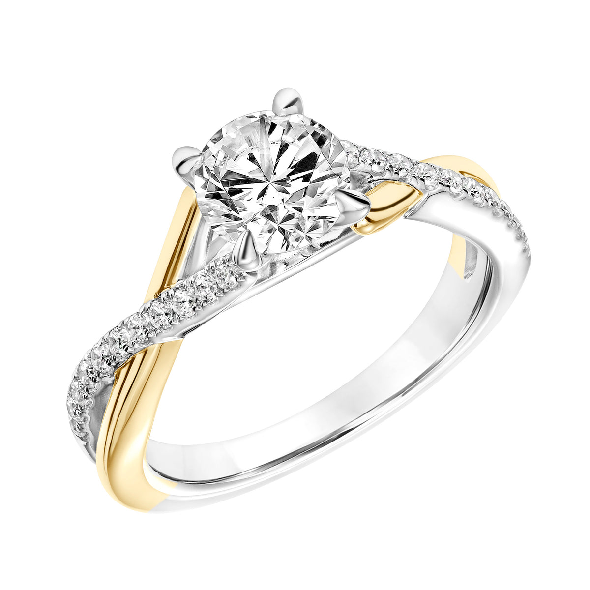 Contemporary Twist Engagement Ring