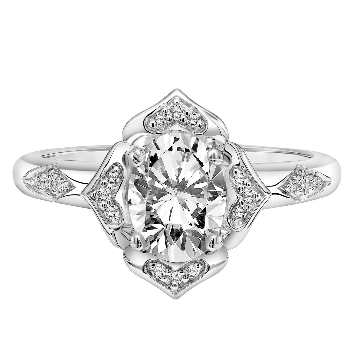 Vintage Inspired Diamond Engagement Ring with