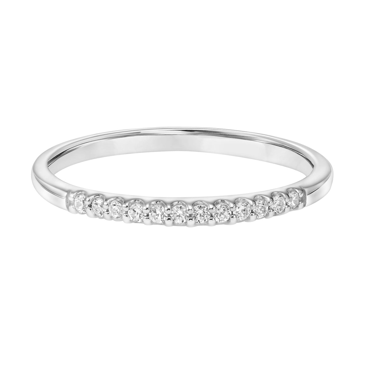 Classic Wedding Band with Round Diamonds
