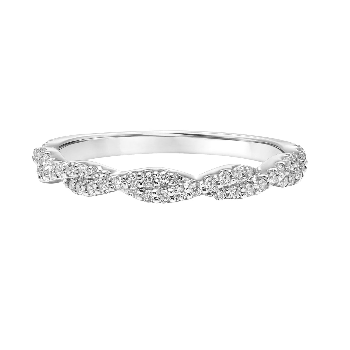 Diamond Twist Wedding Band