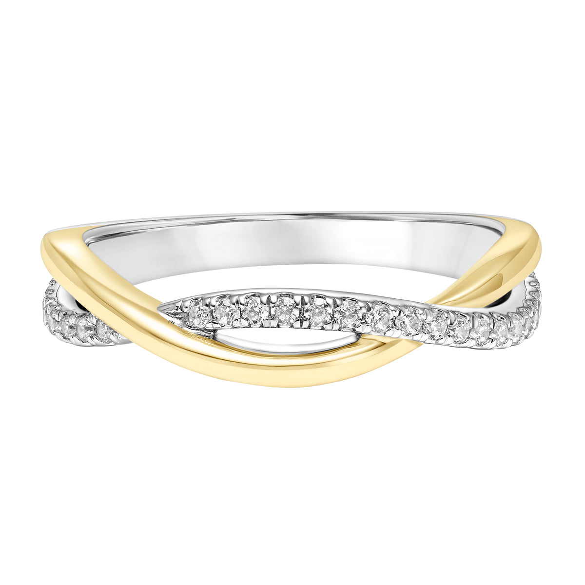 Contemporary Twist Diamond Wedding Band