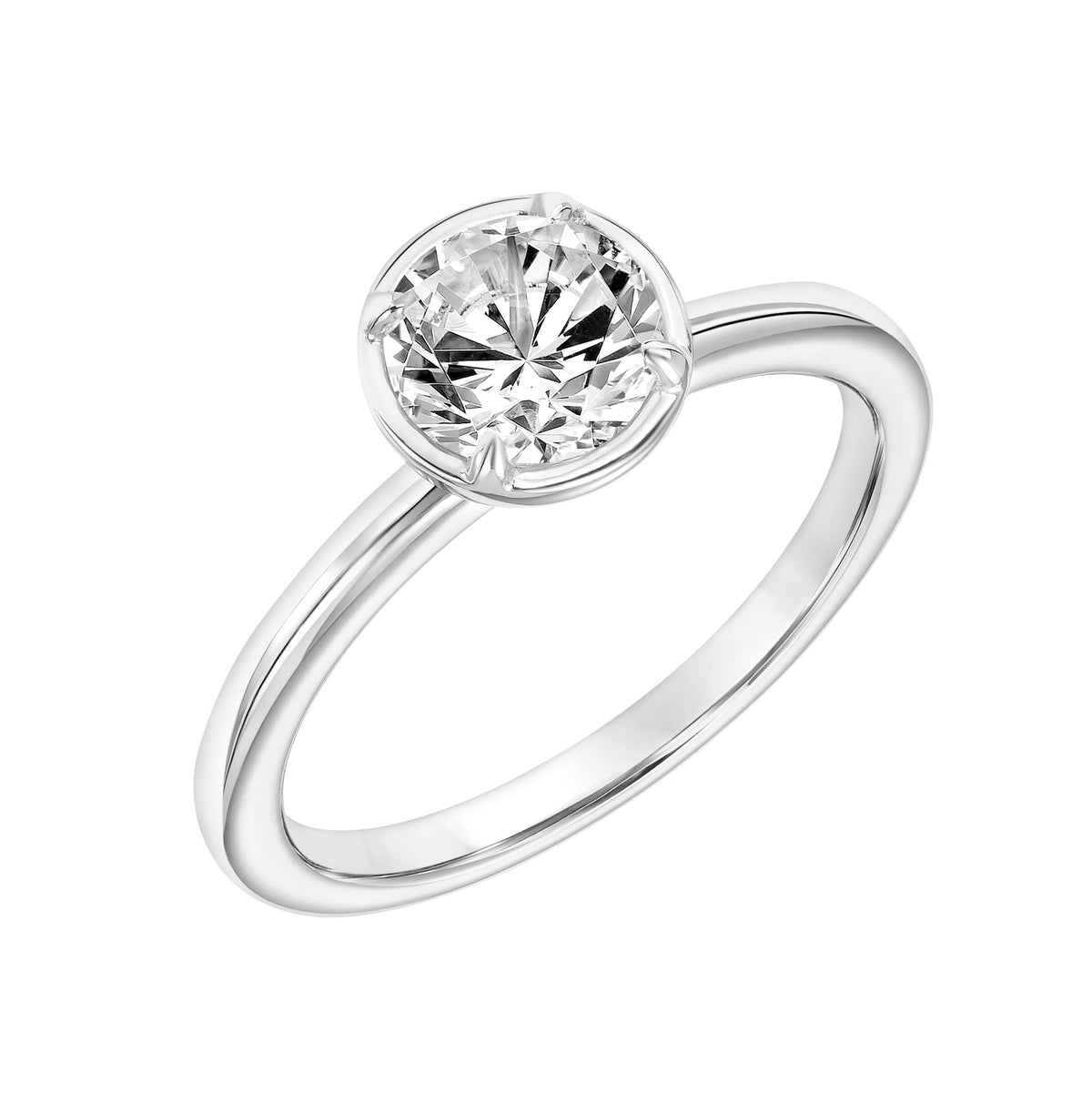 Contemporary Bezel Engagement Ring