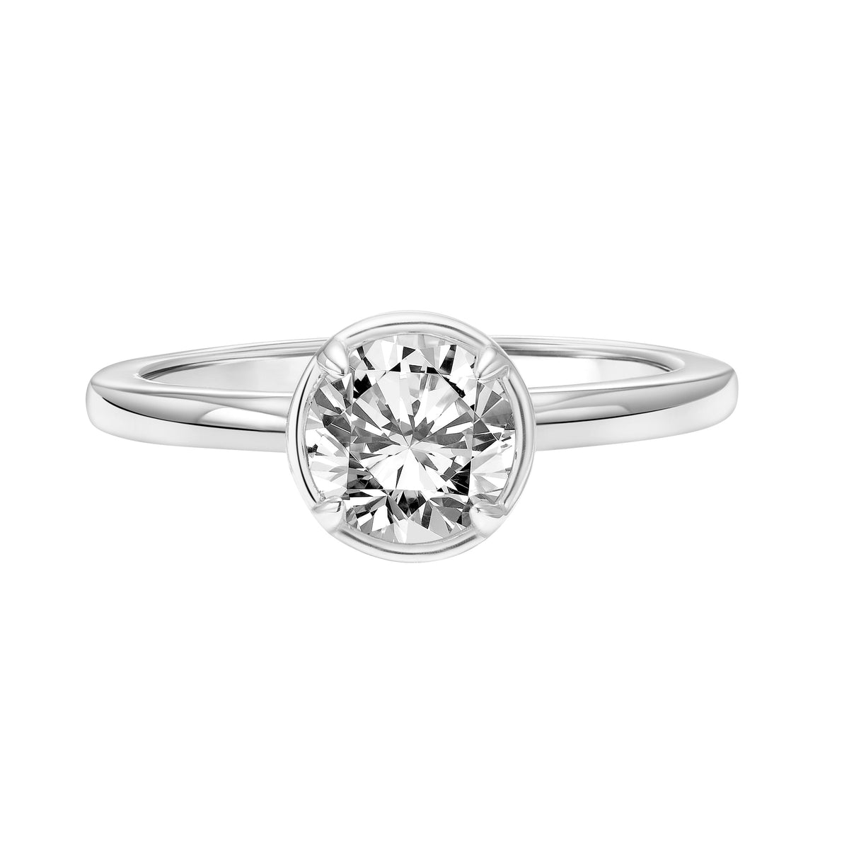 Contemporary Bezel Engagement Ring