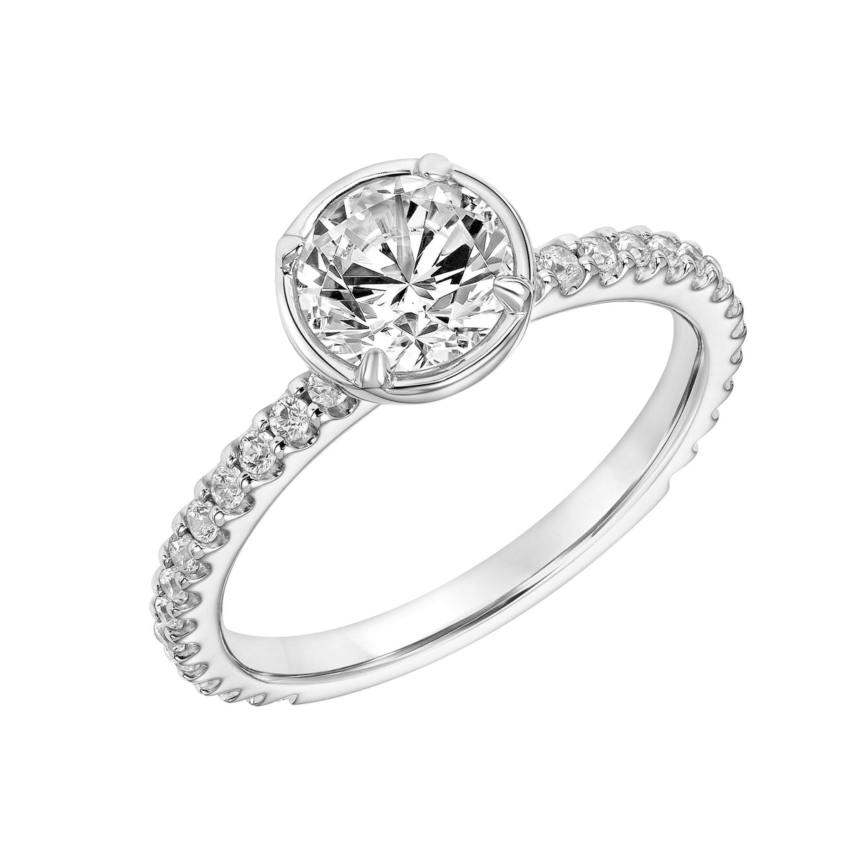 Contemporary Bezel Engagement Ring