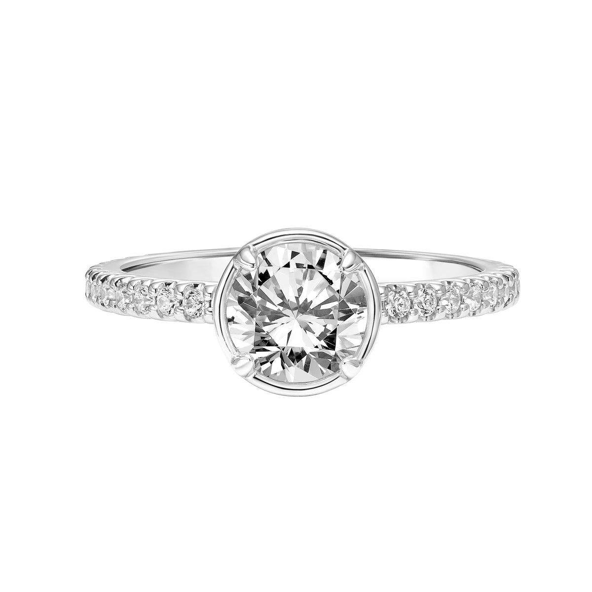 Contemporary Bezel Engagement Ring