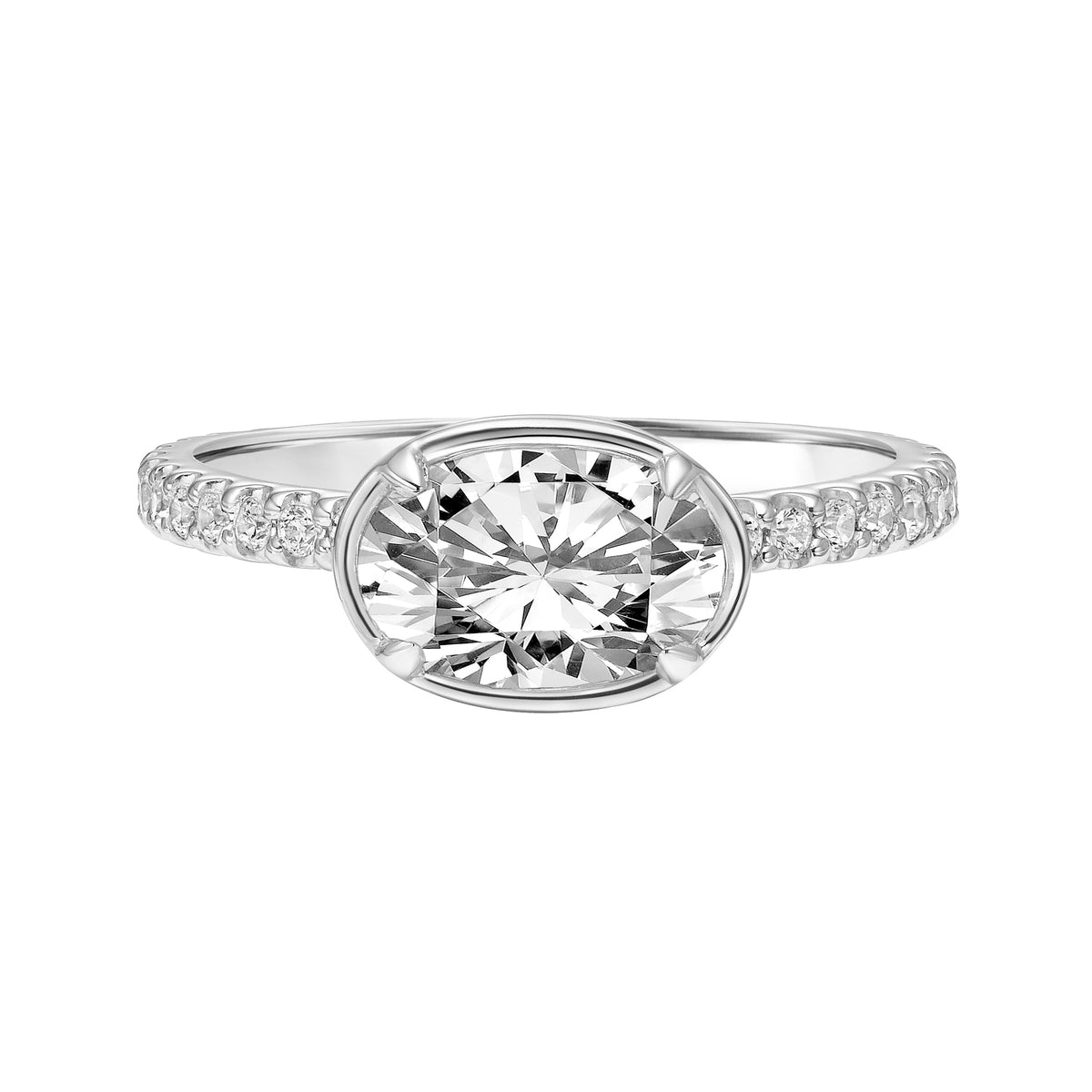 Contemporary Bezel Engagement Ring