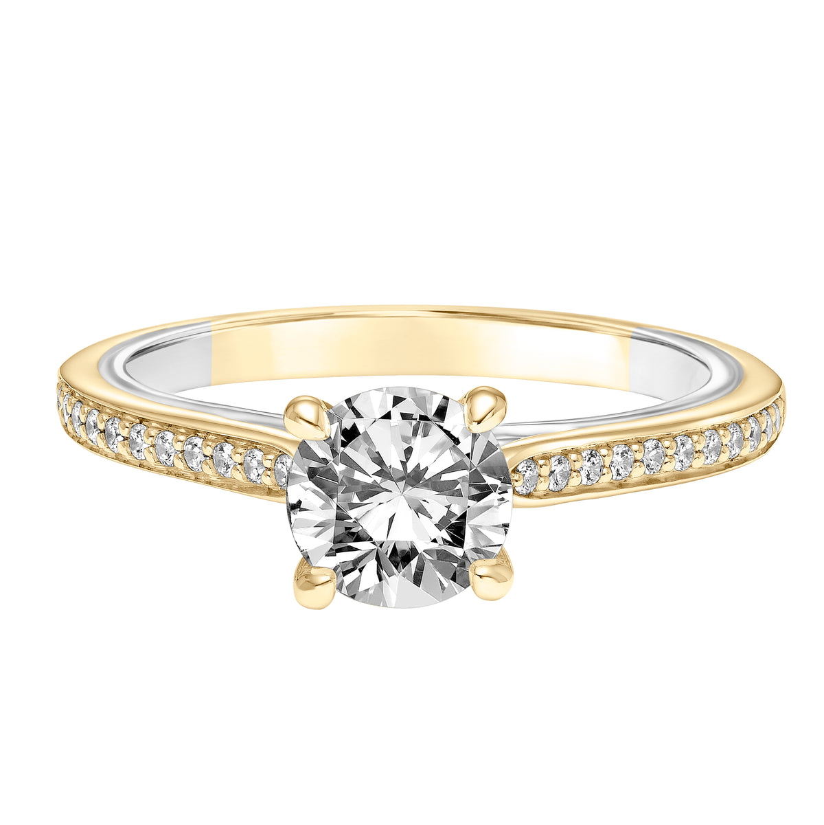 Contemporary Diamond Engagement Ring