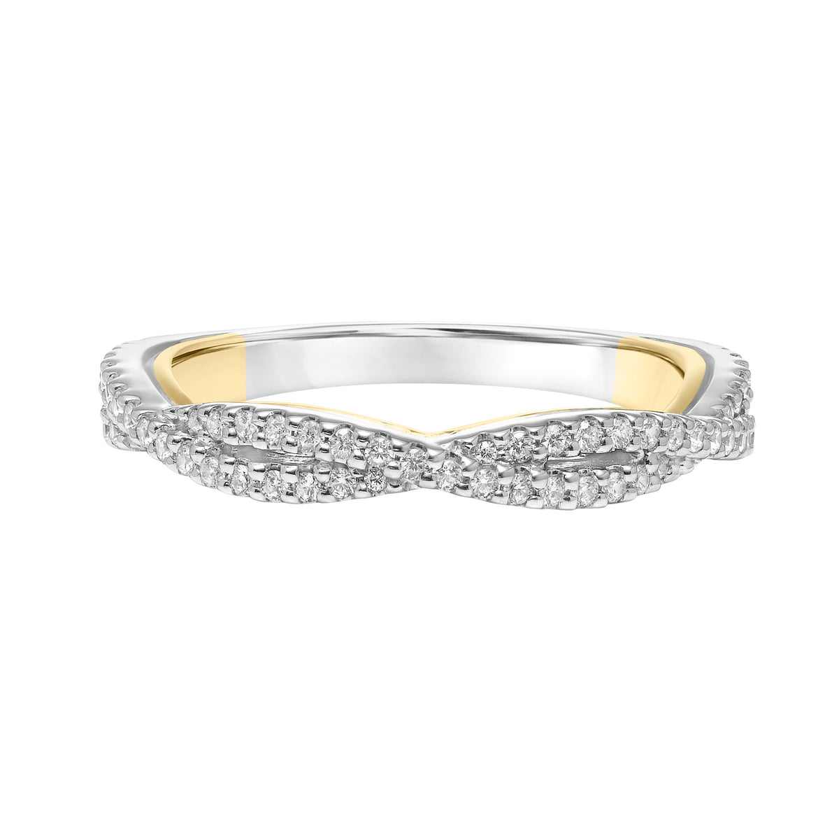 Contemporary Twist Diamond Wedding Band