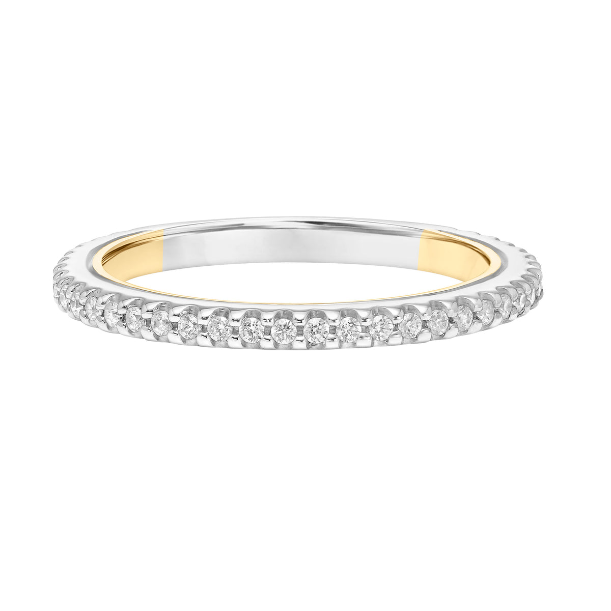 Contemporary Solitaire Diamond Wedding Band