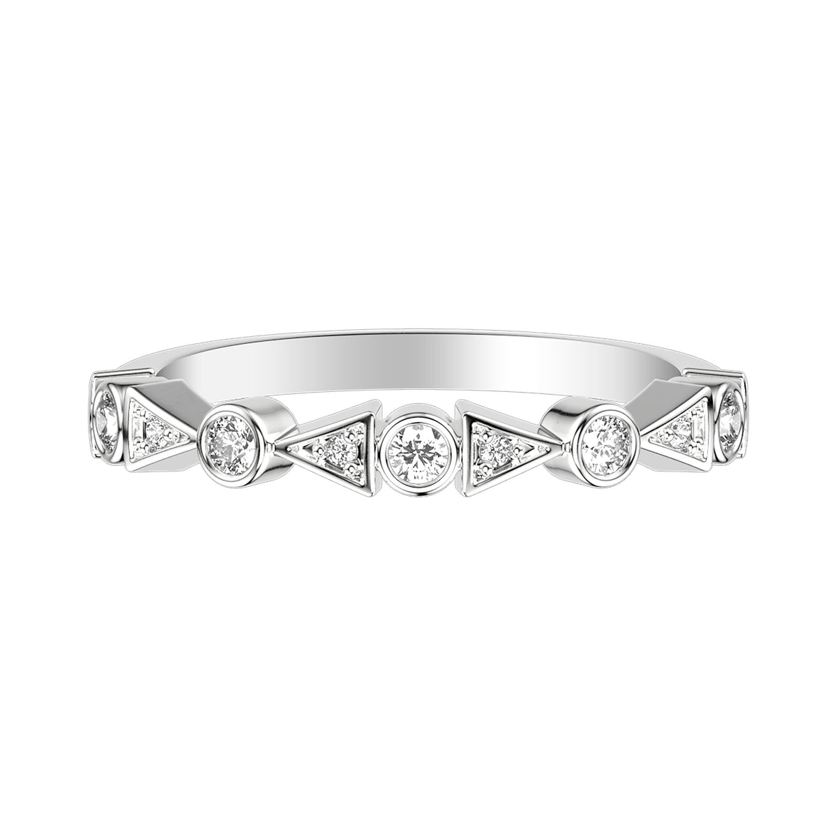 Contemporary Diamond Wedding Band