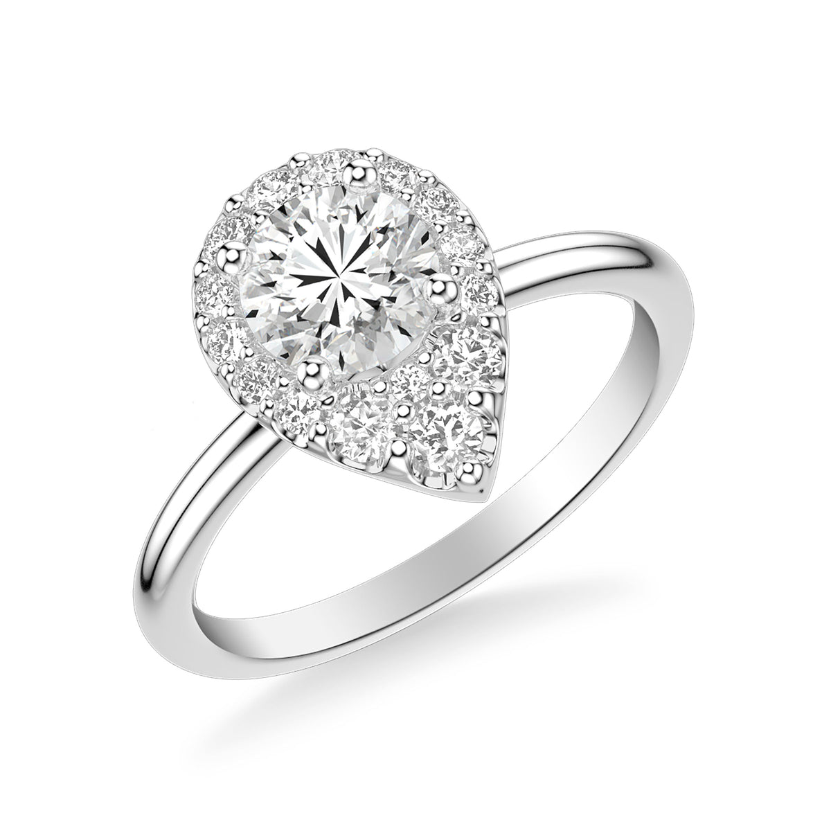 Contemporary Halo Engagement Ring