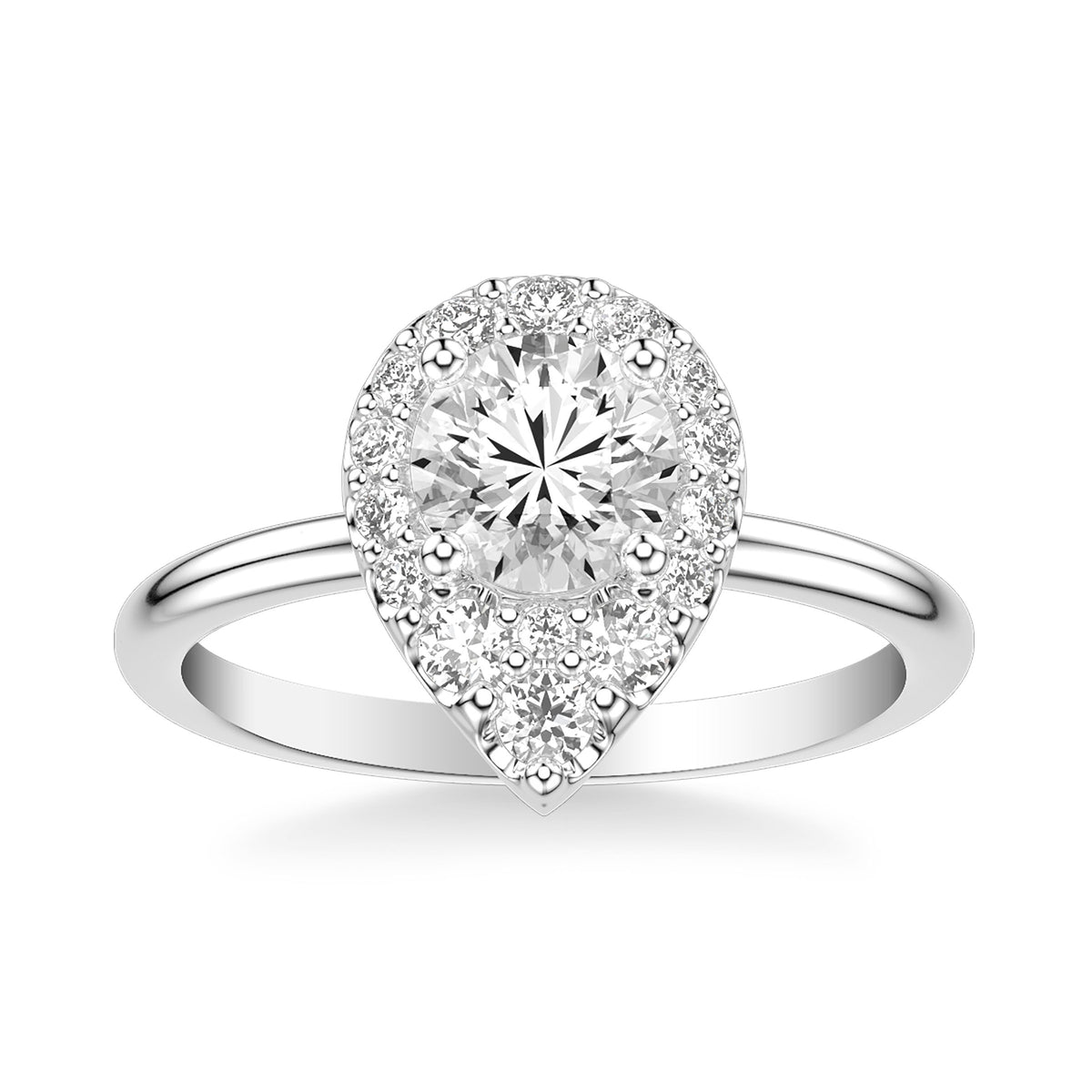 Contemporary Halo Engagement Ring