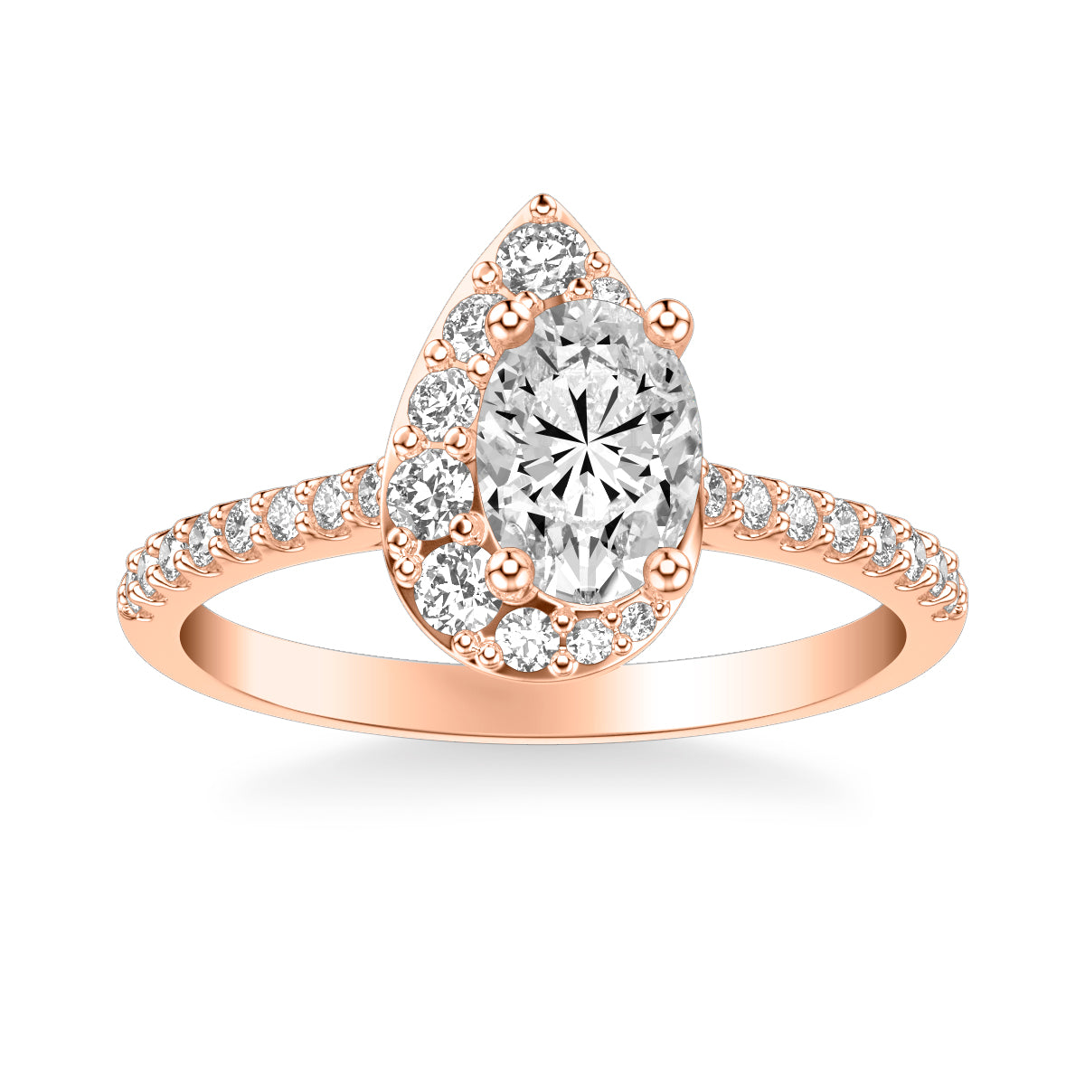 Contemporary Halo Engagement Ring