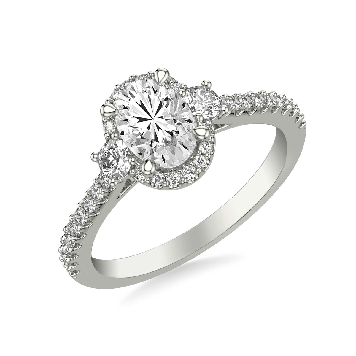 Classic Halo Diamond Engagement Ring