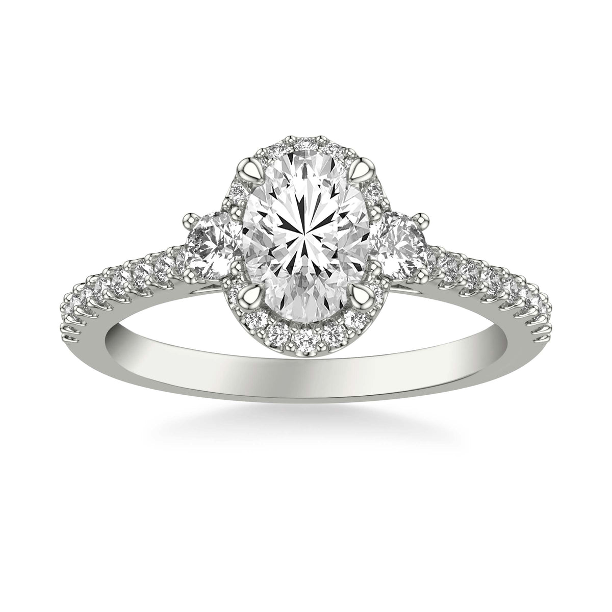 Classic Halo Diamond Engagement Ring