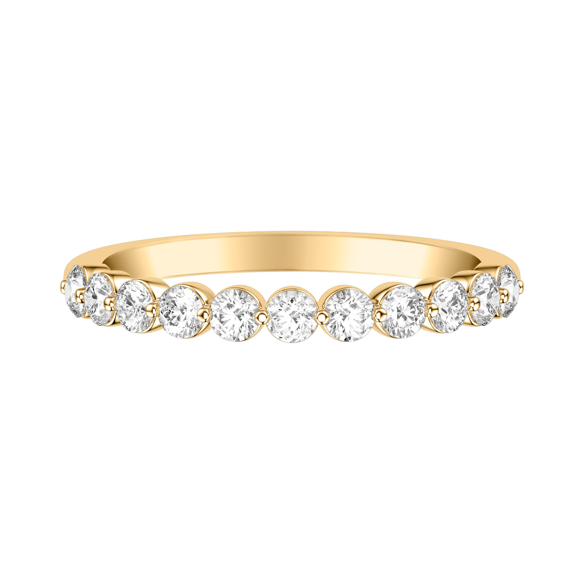 Classic Single Shared Prong Diamond Band