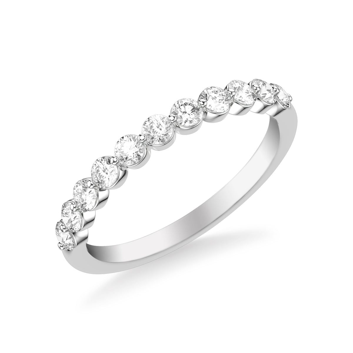 Classic Single Shared Prong Diamond Band