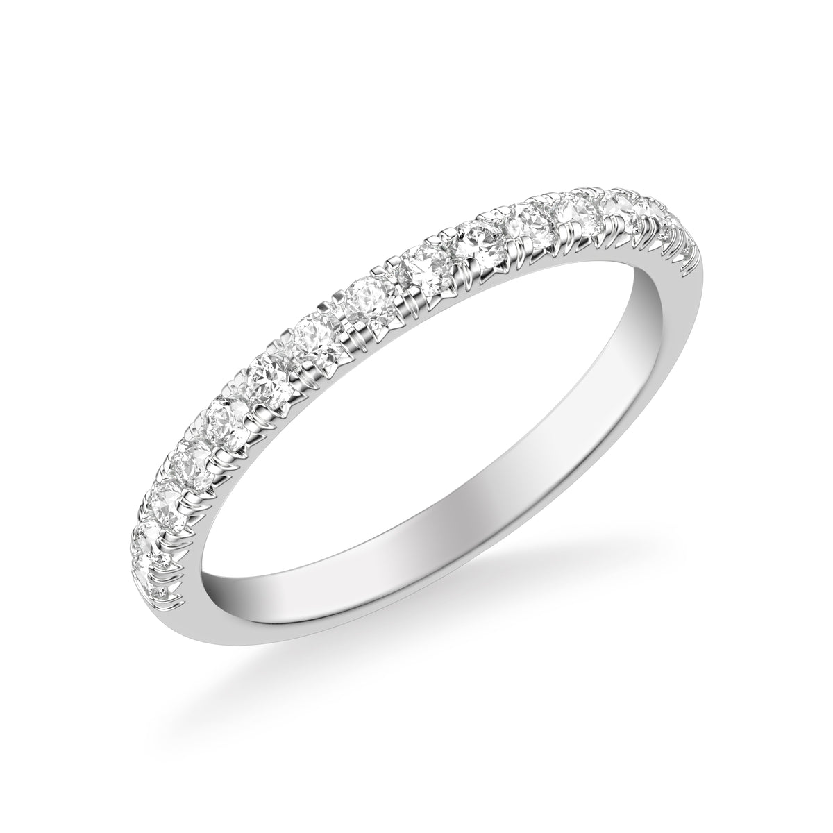 Classic Wedding Band with Round Diamonds