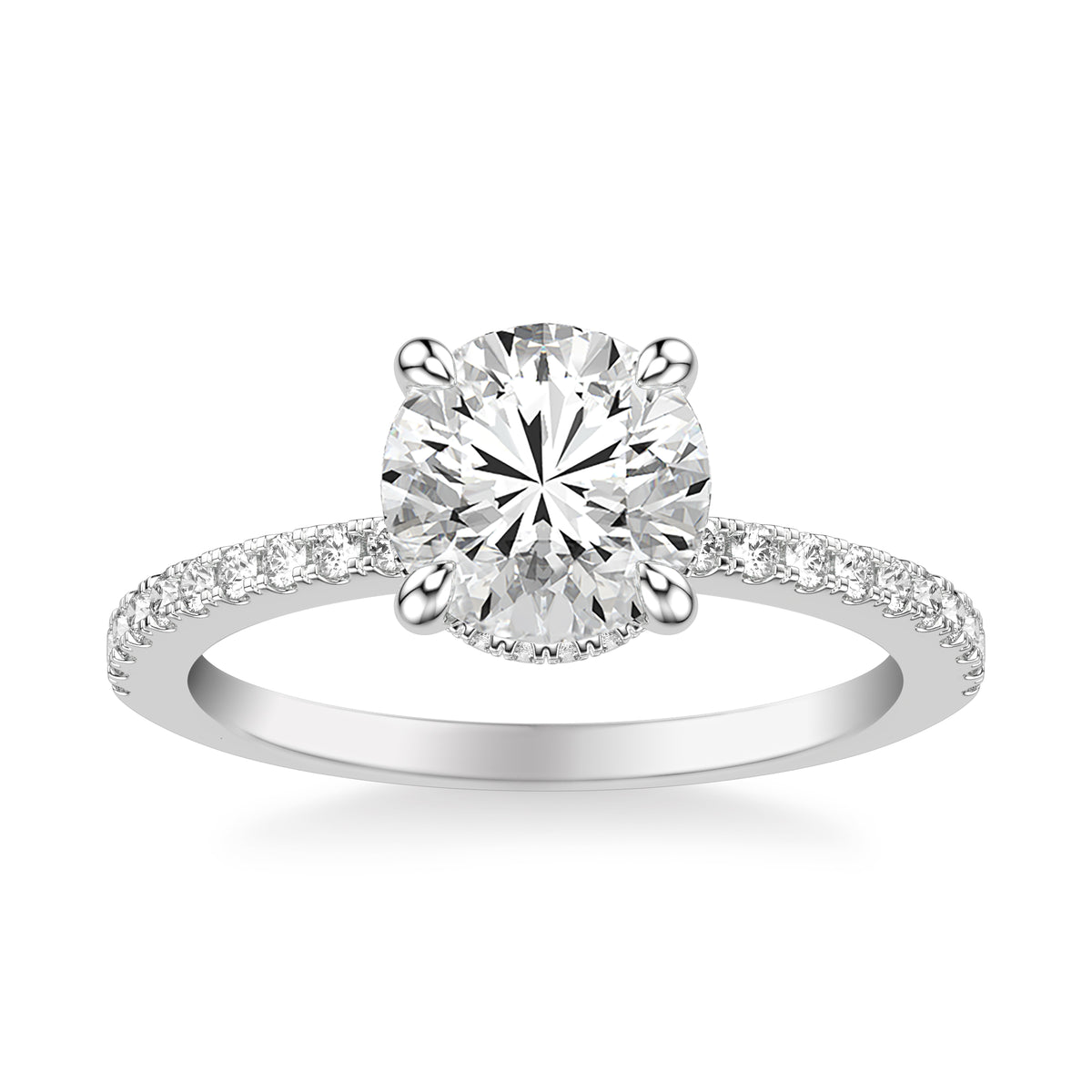 Classic Diamond Shank Engagement Ring