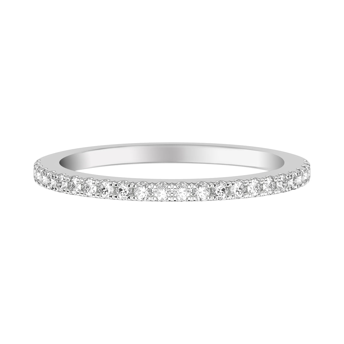 Classic Wedding Band with Round Diamonds