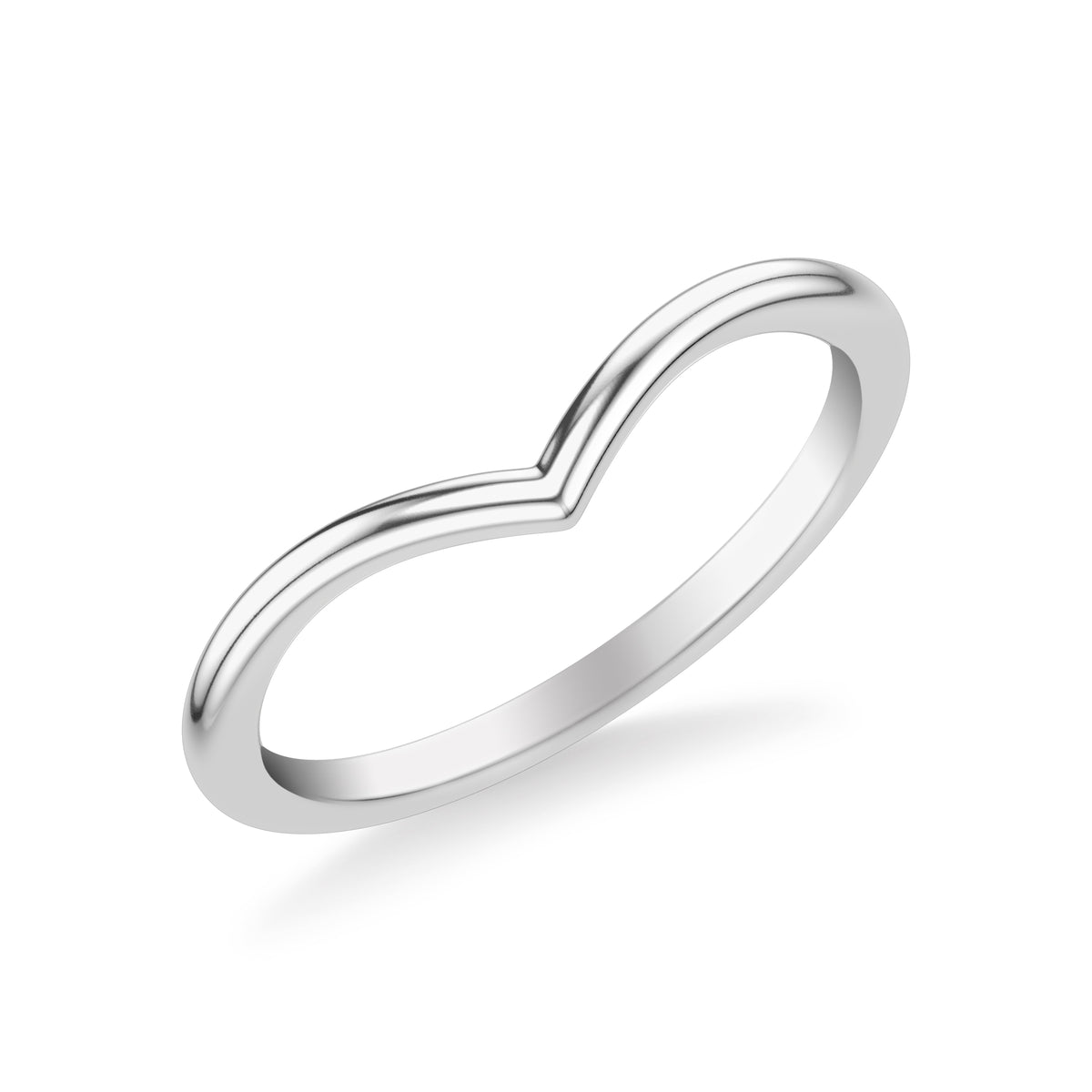 Classic V Curved 1.5MM Polished Wedding Band