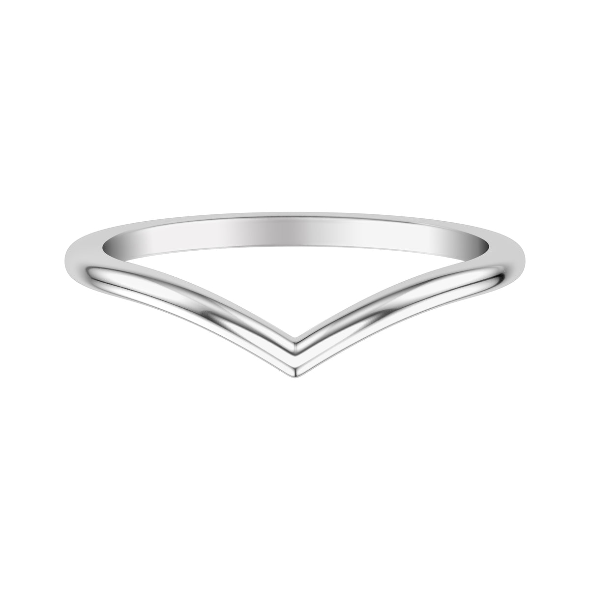 Classic V Curved 1.5MM Polished Wedding Band