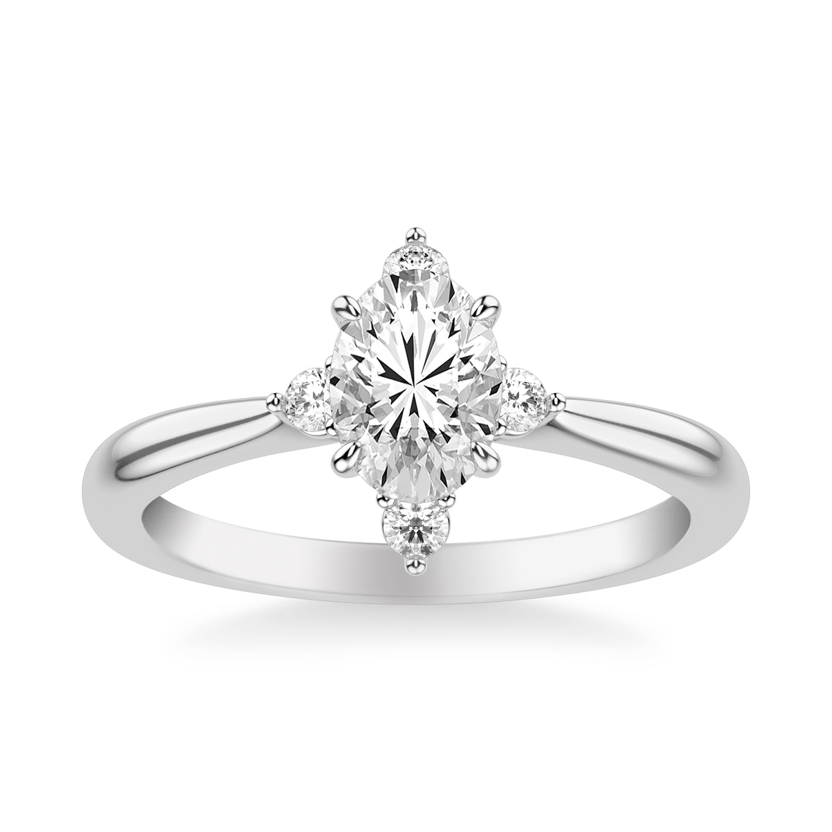 Contemporary Halo Engagement Ring