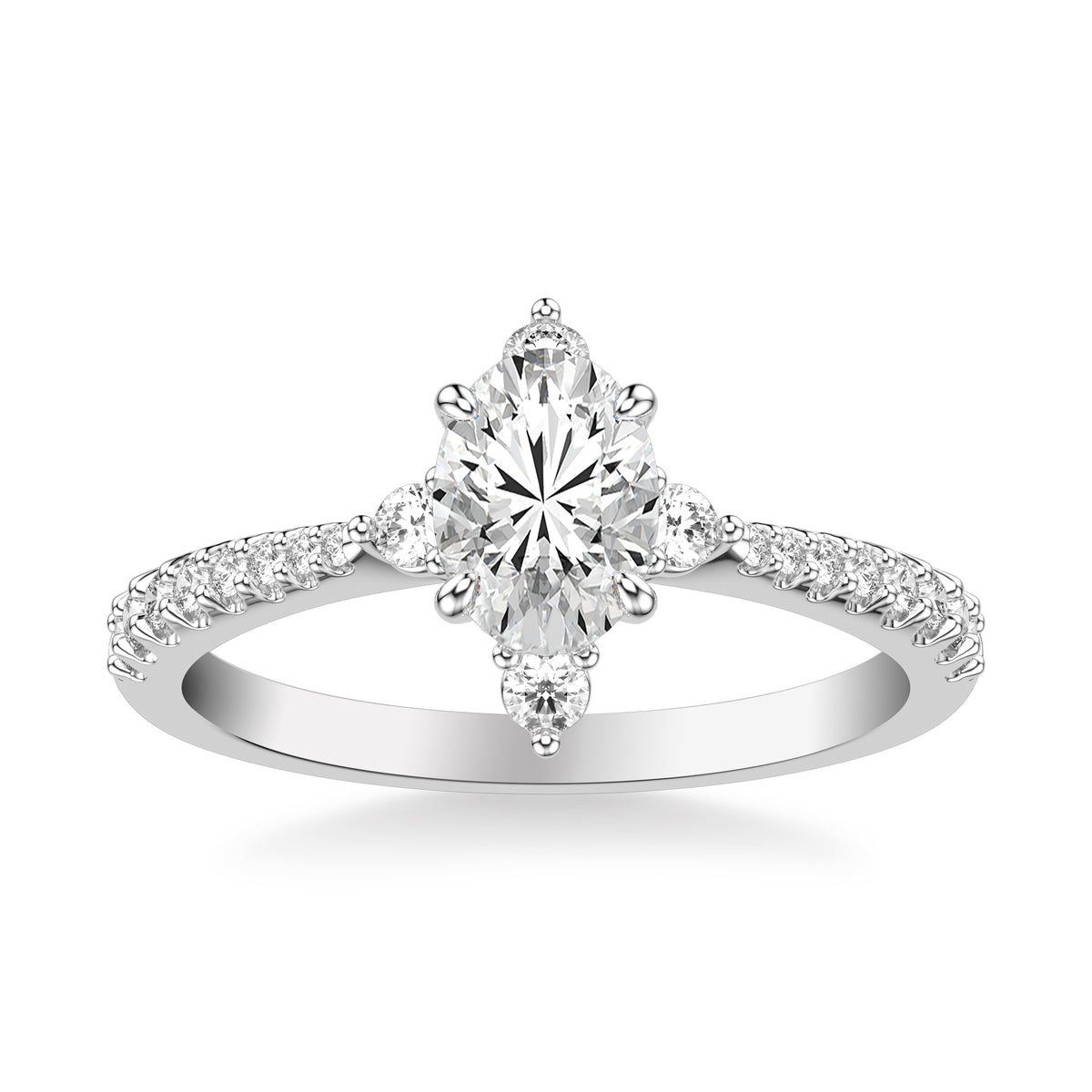 Contemporary Halo Engagement Ring