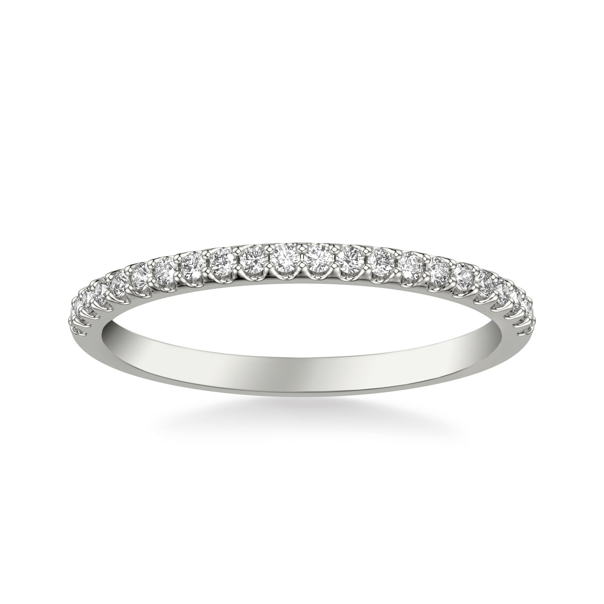 Classic Wedding Band with Round Diamonds