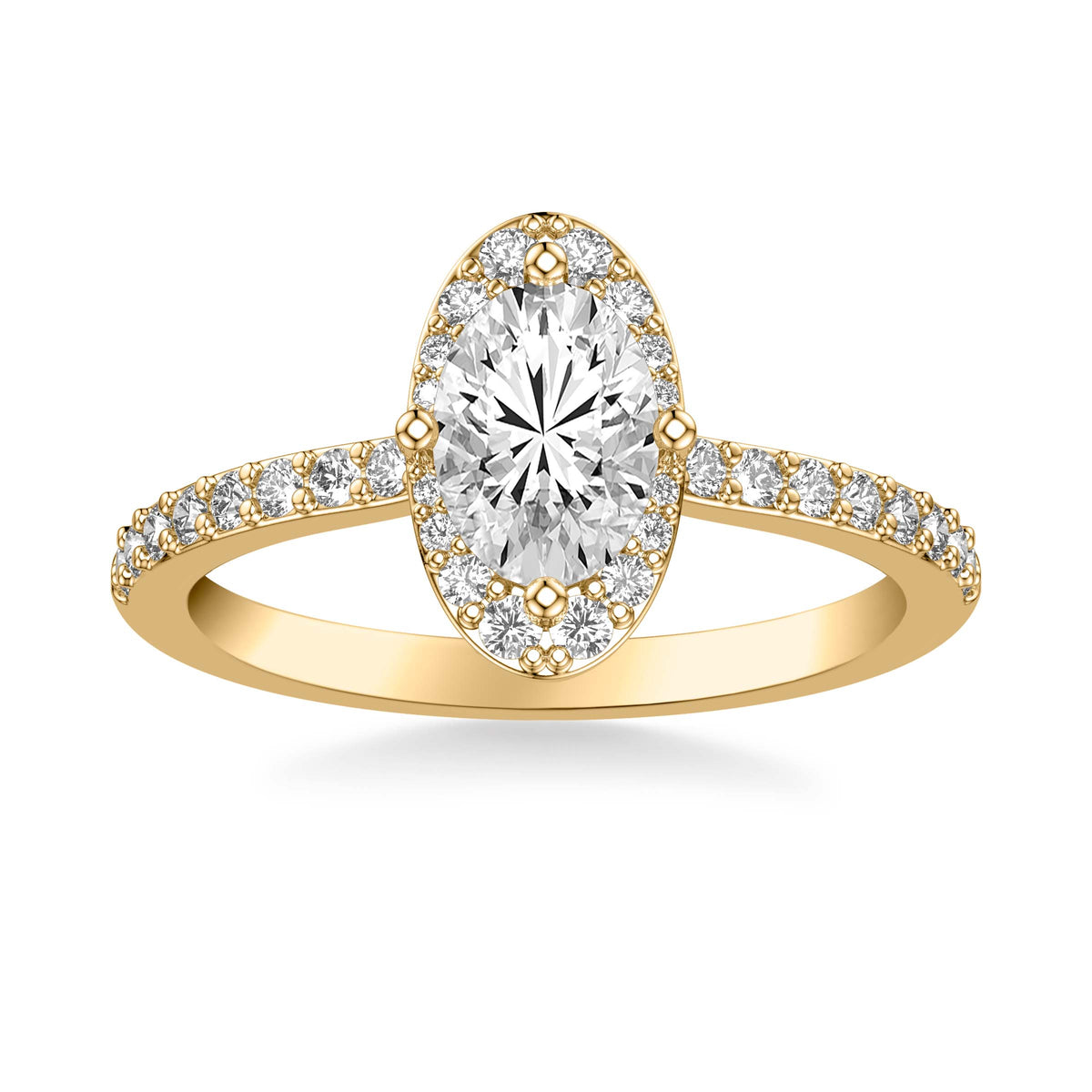 Contemporary Halo Diamond Engagement Ring