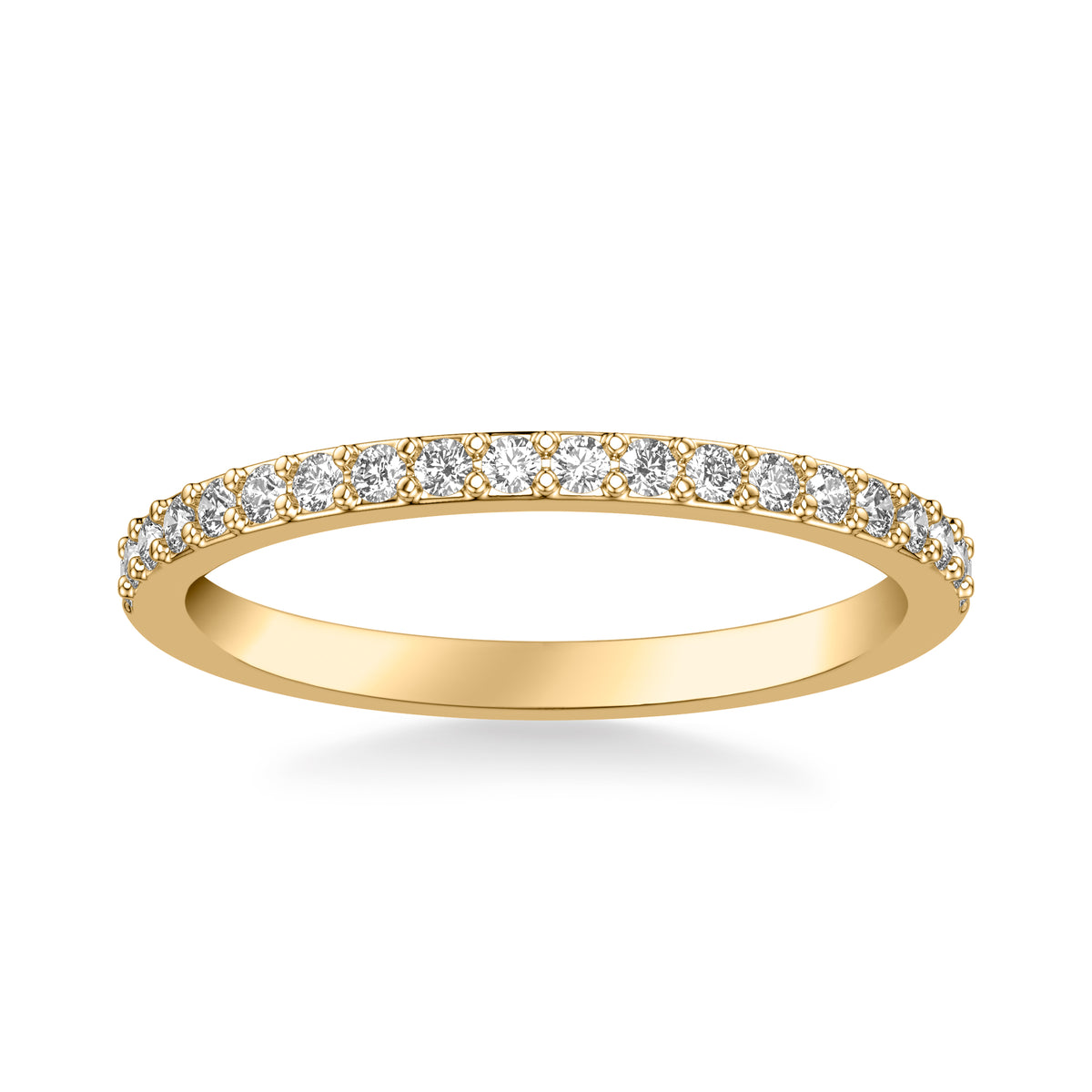 Classic Wedding Band with Round Diamonds