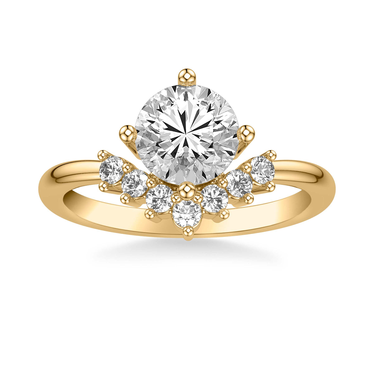 Contemporary Diamond Engagement Ring
