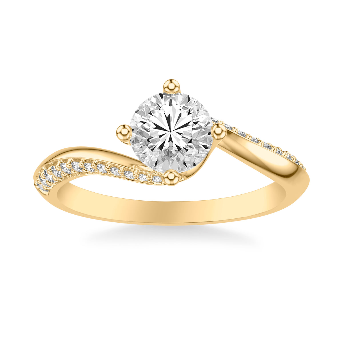 Contemporary Diamond Engagement Ring