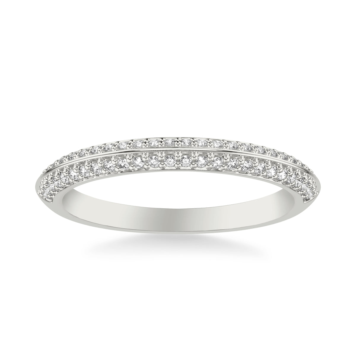 Contemporary Two-Row Diamond Band
