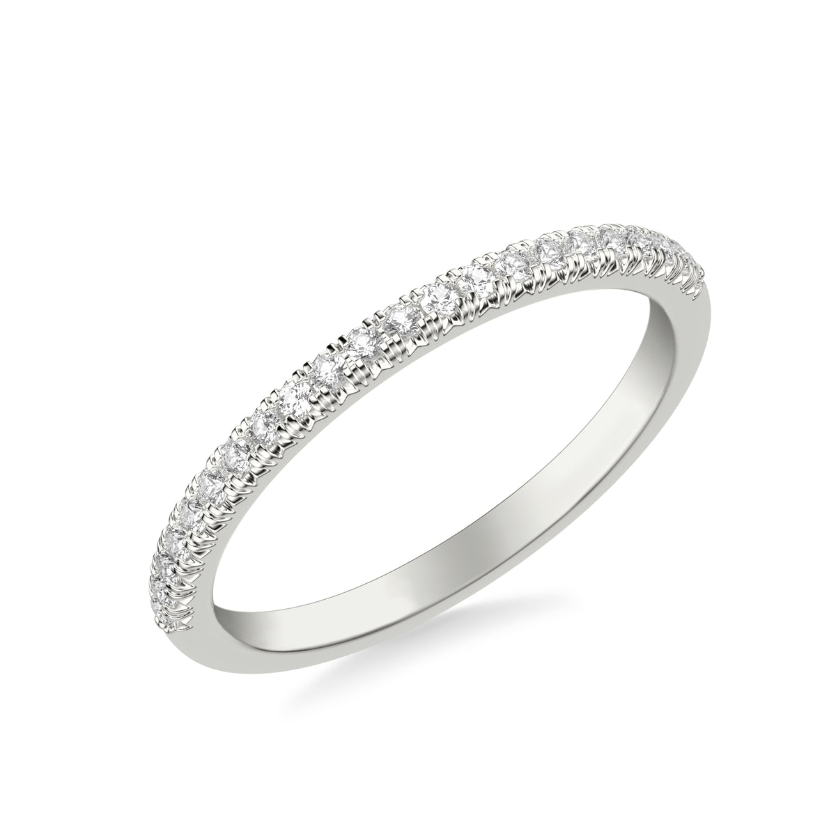 Classic Wedding Band with Round Diamonds