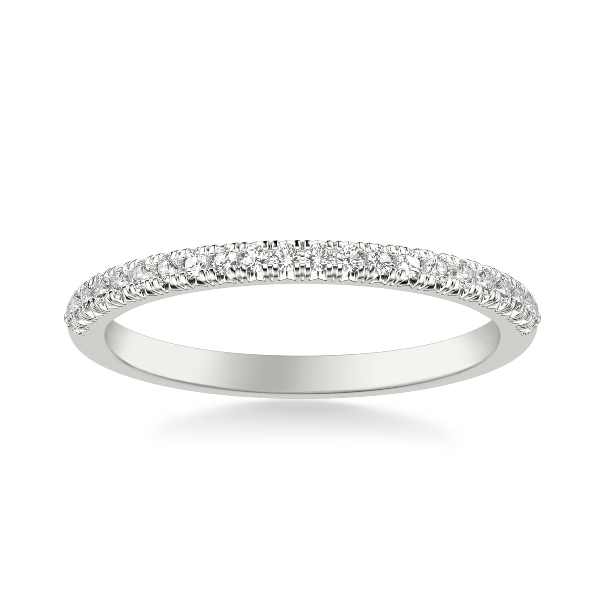 Classic Wedding Band with Round Diamonds
