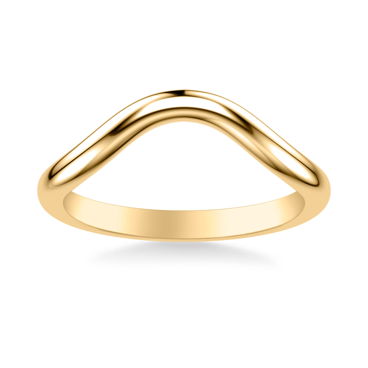 Contemporary Curved Polished Wedding Band