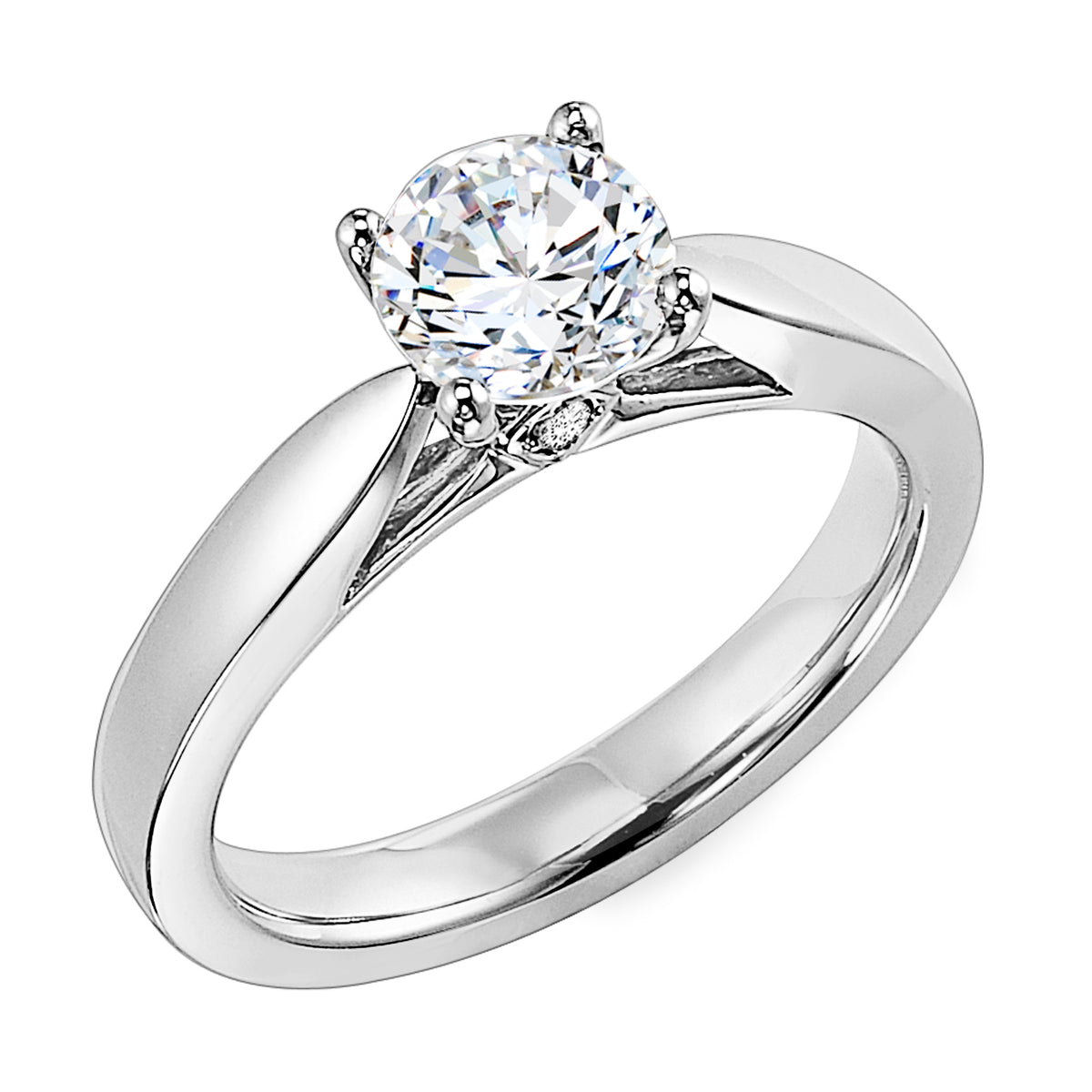 Contemporary Solitaire Engagement Ring