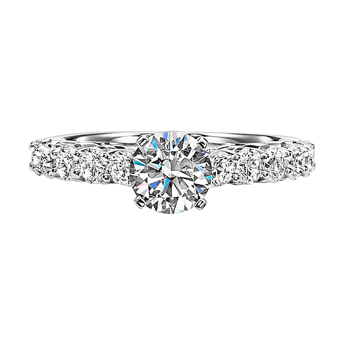 Contemporary Prong Engagement Ring