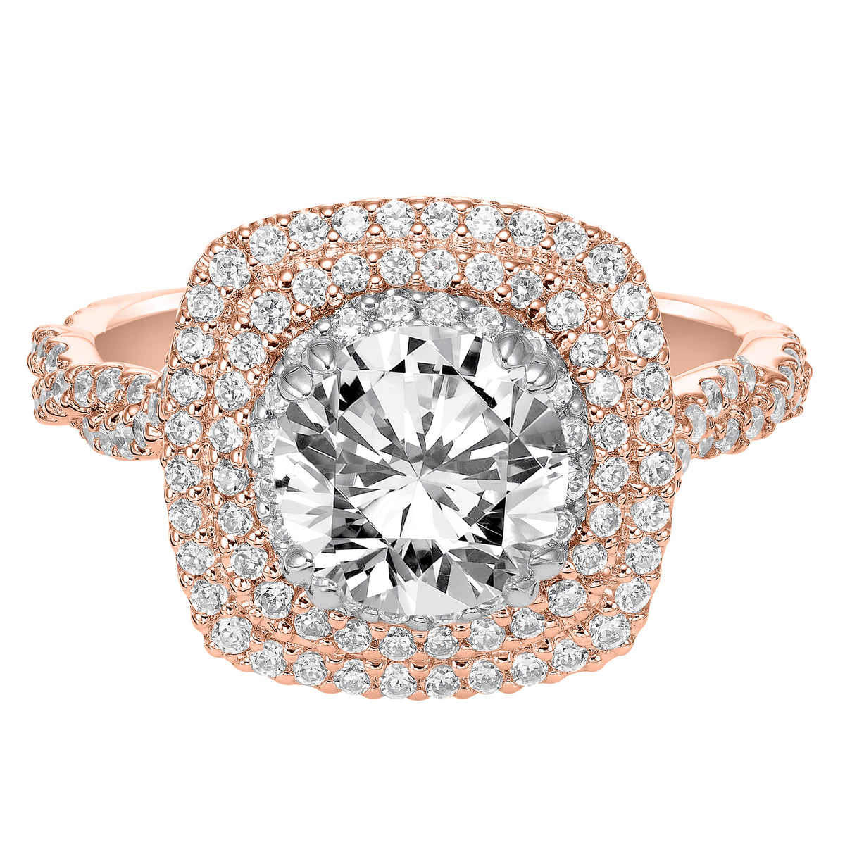 Contemporary Prong Engagement Ring