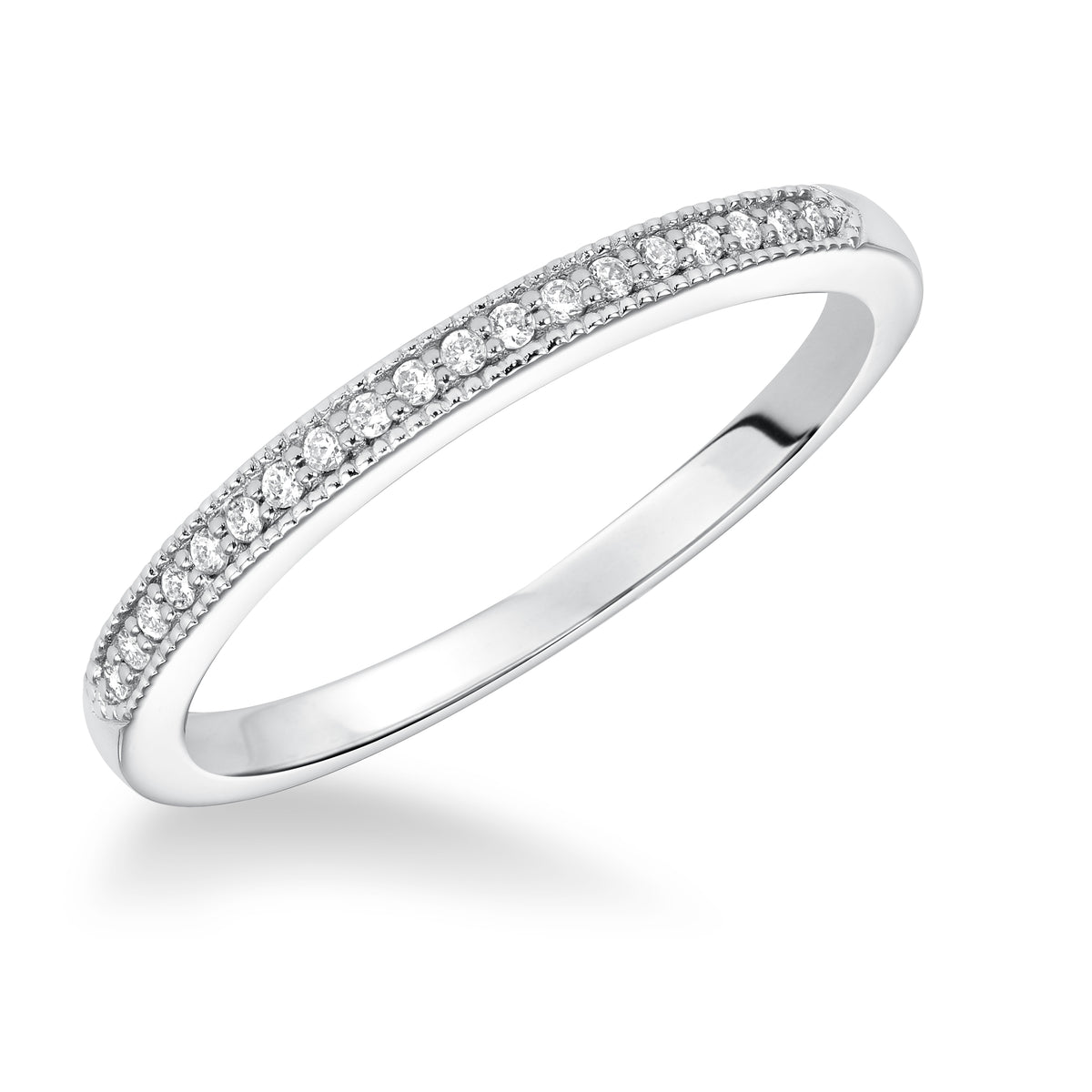 Diamond Prong set with Milgrain wedding band to match 31-928