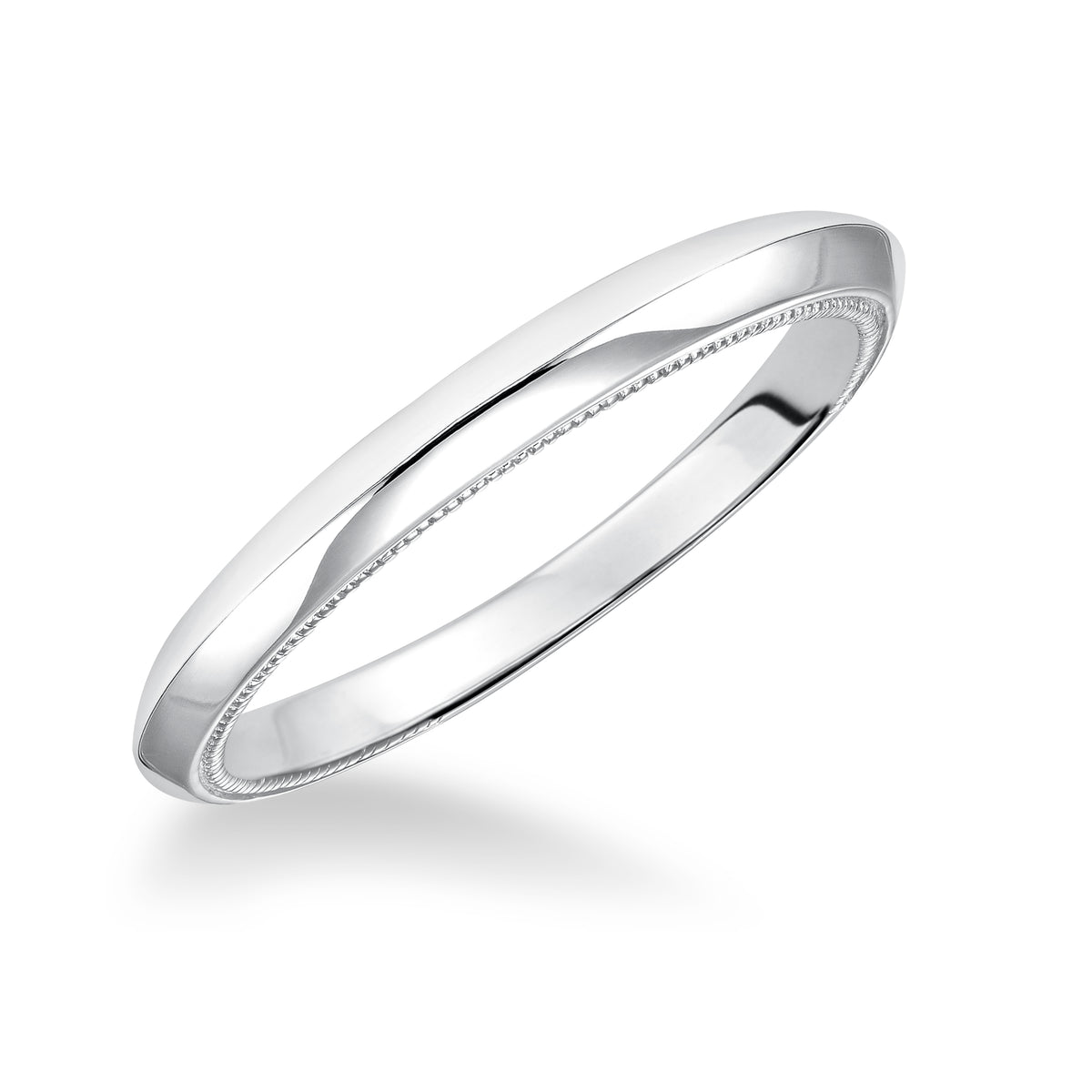 Plain knife edge wedding band