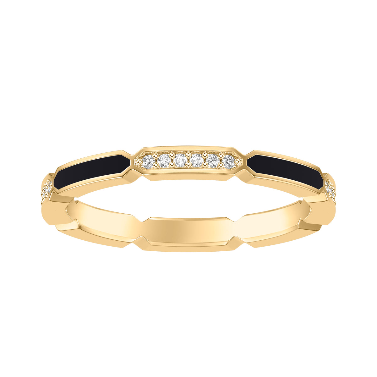 Contemporary Diamond Wedding Band