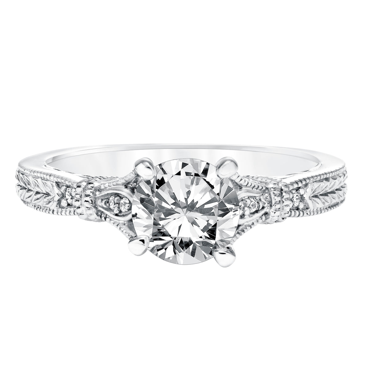 Milgrain Engagement Ring