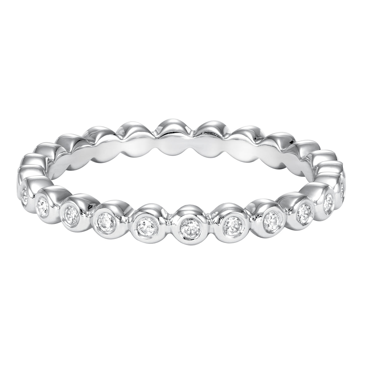 Stackable Bezel Set Diamond Eternity Band