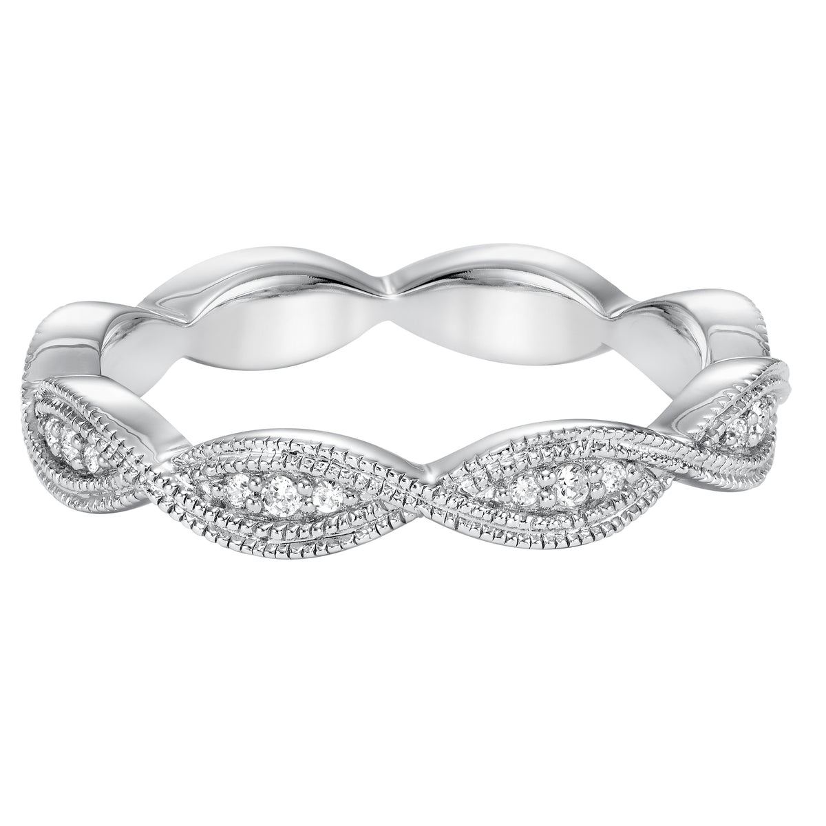 Diamond Milgrain Anniversary Band