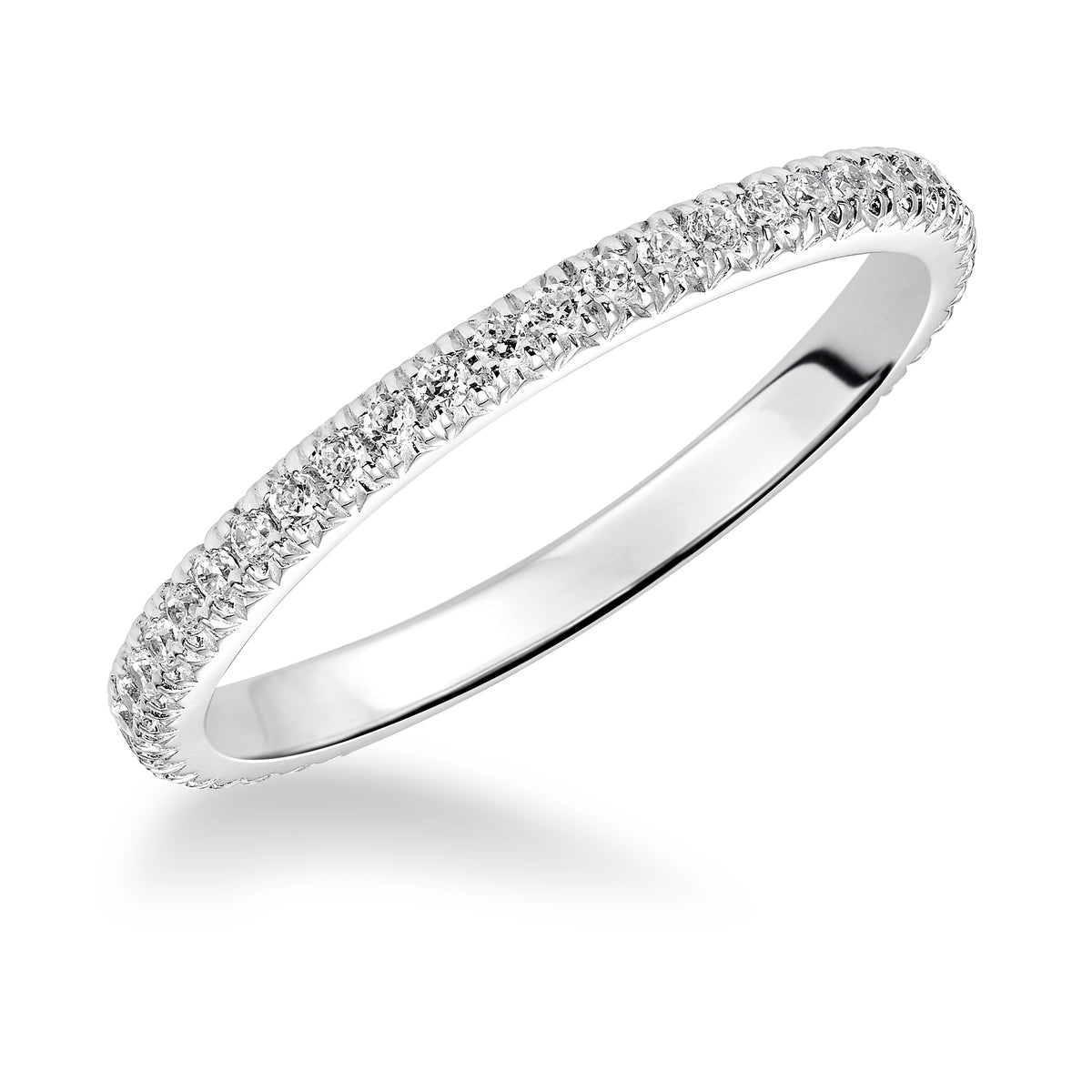 Stackable Eternity Band with Prong Set Diamonds